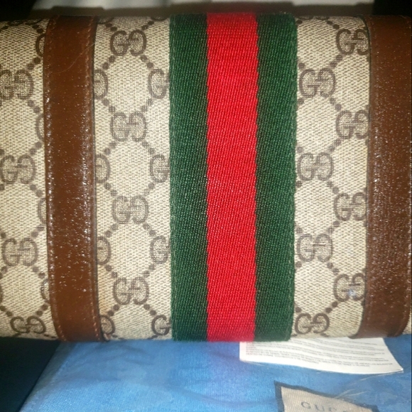 Gucci Vintage Supreme Web Monogram Boston Bag Pre-Owned Condition With Freebies. - Picture 3 of 16